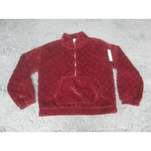 No Boundaries Sweater Teens Large‎ Red Casual Pullover Fleece Polyester NWT